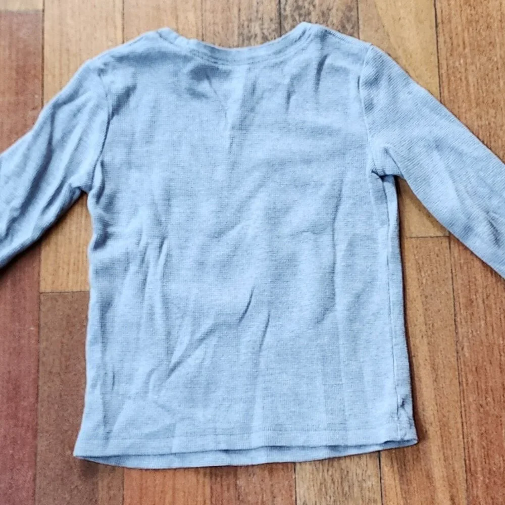 Disney Jumping Beans Mickey Mouse Long Sleeve Waffle Knit Jersey Size 5T